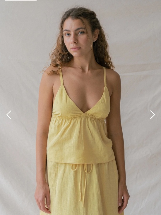 Indigo Luna Tops - Soft Yellow Halter Top